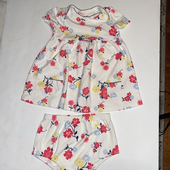 Little me Dress and bloomer set daisy flower print 12 months - Picture 6 of 6